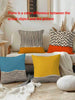 4-Piece Set Retro Futuristic Style Pillowcases, Pattern Composed Of Rhombus, Star, Circle And Other Geometric Shapes. Sofa Home Decor, Versatile Style, Durable. Single-Sided Design, Pillow Inserts Not Included.